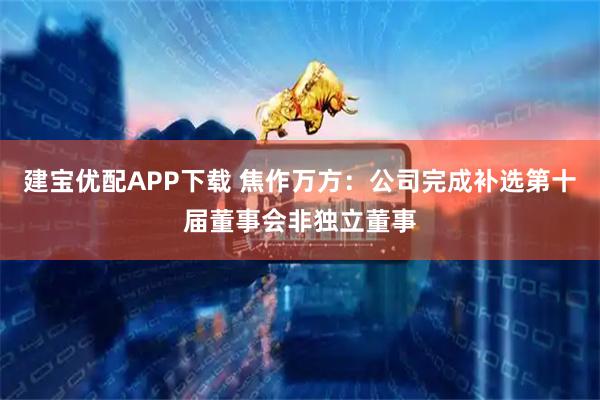 建宝优配APP下载 焦作万方：公司完成补选第十届董事会非独立董事