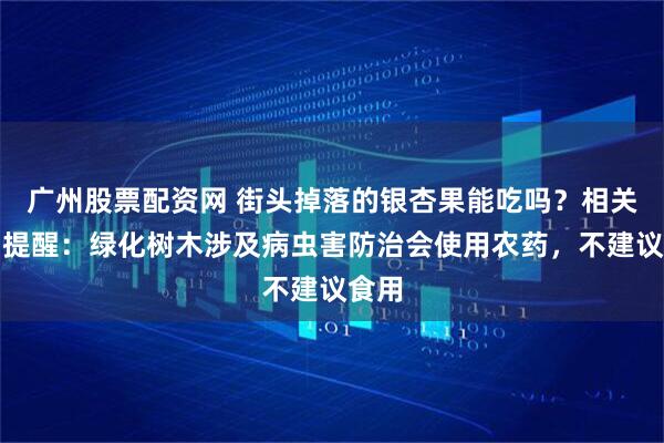 广州股票配资网 街头掉落的银杏果能吃吗？相关部门提醒：绿化树木涉及病虫害防治会使用农药，不建议食用