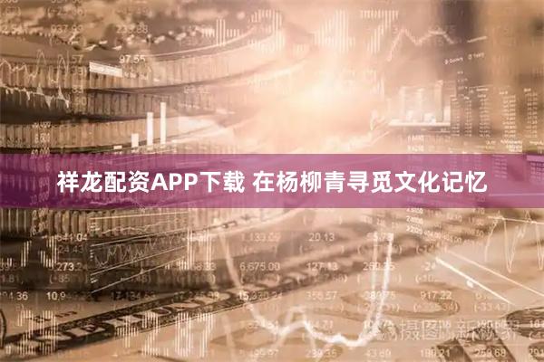 祥龙配资APP下载 在杨柳青寻觅文化记忆
